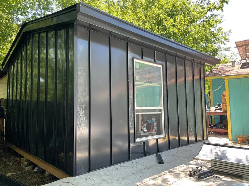 Black standing seam metal wall panels for Metal Roof Installation in Westminster